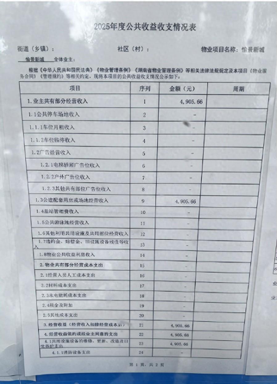  公共收益“清零”背后的数据谜团：愉景新城物业财务失范深度剖析 新闻